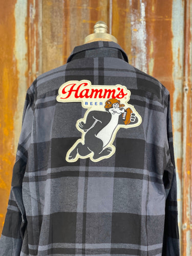Hamm's Flannel Football Angry Minnow Vintage